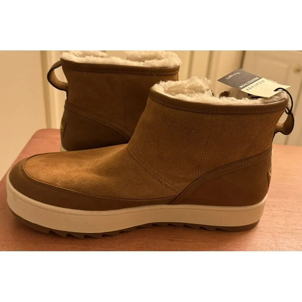 Koolaburra by Ugg Chestnut Brown Leather‎ & Suede Tynlee Zip Low Bootie Size 8